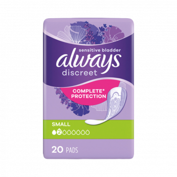 Always discreet Inkontinenz Small Complete Protection 2 Einlagen, leichte Blasenschwaeche, 20 Stueck
